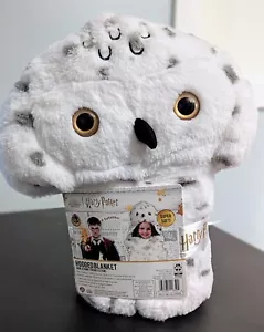 Harry Potter Hedwig Owl Hooded Kids Soft Plush Blanket 30" x 50" Brand NEW - Picture 1 of 3
