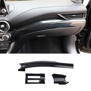 Tapicería de tablero de consola central de fibra de carbono para Nissan Sentra Sylphy 2020-2022 - Imagen 1 de 12
