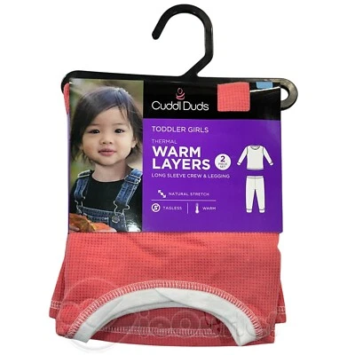 NEW Cuddl Duds Toddler Thermal Layer Tagless Crew & Leggings Base Layer Set - Image 1 of 3
