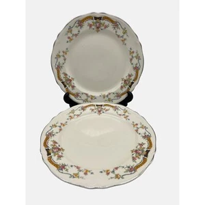 Vintage Edwin M Knowles China Co Pair of Luncheon Plates Union Made USA 9.25" - Picture 1 of 6