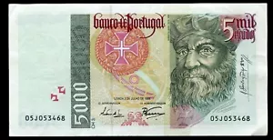 PORTUGAL 5000 ESCUDOS 2/07/ 1998 VASCO DA GAMA CH.3 P190 #N255# - Picture 1 of 2