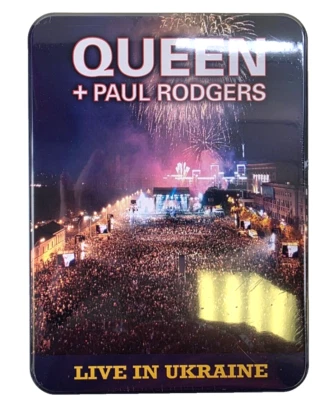 Queen + Paul Rodgers Live In Ukraine Deluxe 2 x CD DVD Large T Shirt in Tin 2009 - Image 1 of 4
