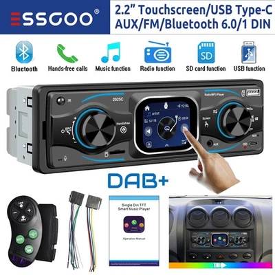 Autoradio mit DAB+ Bluetooth 6.0 Freisprech Touchscreen 7 Farbe 1 DIN USB SD Aux - Bild 1 von 4
