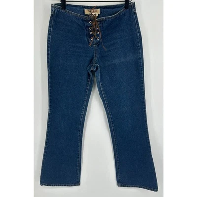 Pantalones de mezclilla Y2K Paris Blues vintage tiro bajo campana talla 7 EE. UU. 100 % algodón  Foto 1 de 4