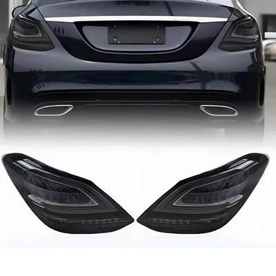 Pair LED Tail Lights Rear Lamp For Mercedes Benz W205 C300 C43 C63 2014-2018 - Image 1 of 4