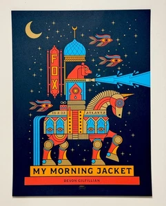 My Morning Jacket Poster Atlanta Fox 11/3/23 Silkscreen Official Steely Signed! - Picture 1 of 20