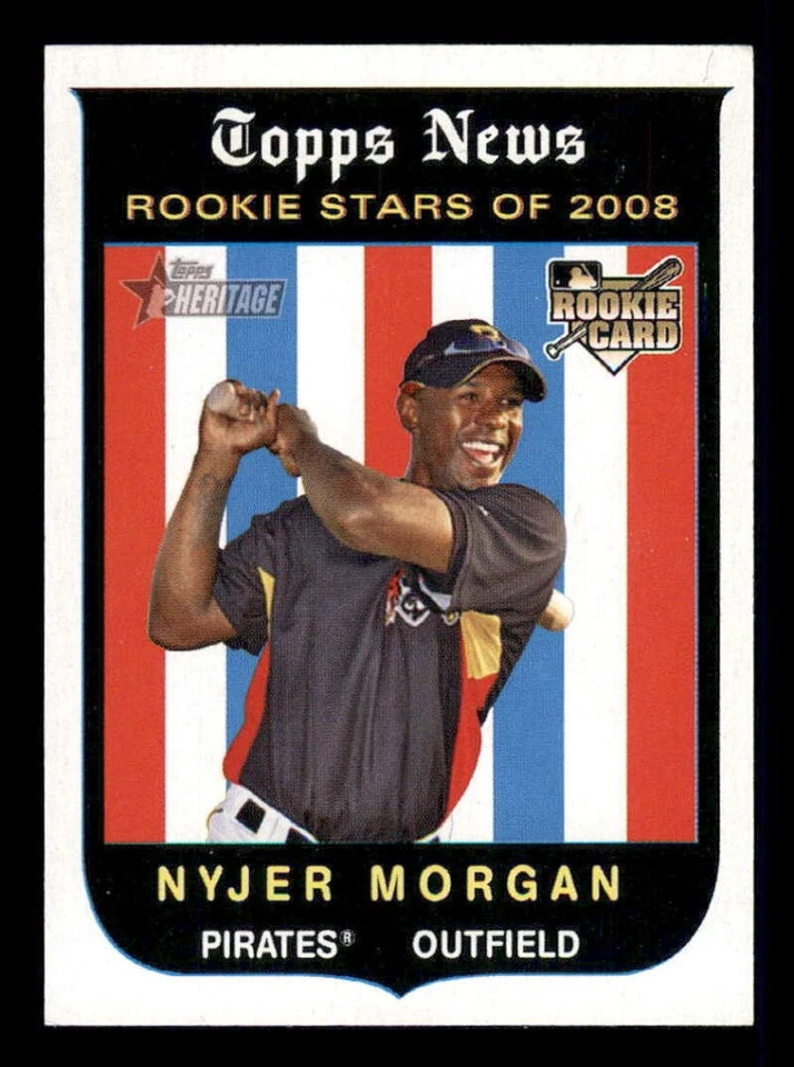 2008 Topps Heritage 棒球 #1-500(基础)卡单打明星/RC/名人堂(可选)  — 第 1/1 张图片