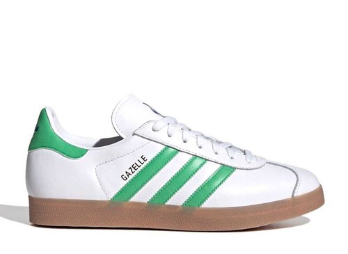 Scarpe Adidas Originals Gazelle bianche semi solari gomma slime mai usate