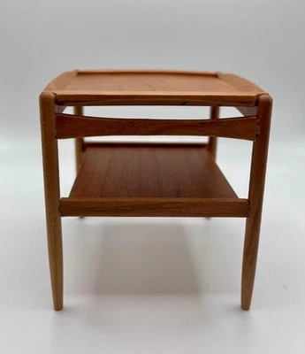 1:6 Scale Miniature Coffee Table, Side Table Beige, MCM Mid Century Modern Style - Image 1 of 4