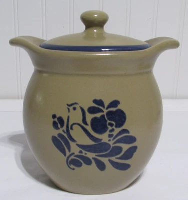 Pfaltzgraff  Folk Art Stoneware  7" Brown Sugar Crock NWT - Image 1 of 4