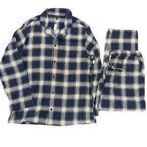 Banana Republic Flannel Pajama Set Plaid Sleepwear Loungewear Mens Size L - Picture 1 of 4