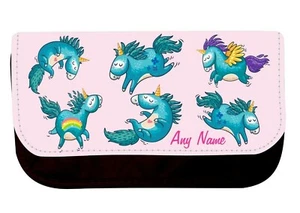 PERSONALISED MULTI FUNKY UNICORN PENCIL CASE SCHOOL BIRTHDAY CHRISTMAS GIFT - Picture 1 of 4