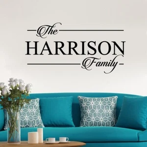 Familienname personalisierte Wandkunst/Fensteraufkleber/Aufkleber - Bild 1 von 9