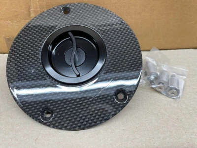 Accossato Carbon Fiber Gas Tank Cap for Honda (many) Quick Turn Fuel cap - Image 1 of 2