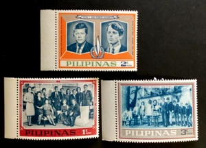 1968 PHILIPPINES JFK and Robert Kennedy and Family MNH Set - Picture 1 of 4