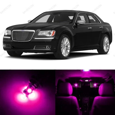 19 x Pink LED Interior Light Package For 2011- 2017 Chrysler 300 300C + PRY TOOL - image 1 of 4