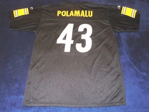 Pittsburgh Steelers Polamalu #43 NFL Jersey Reebok Team Apparel Youth XL 18/20 - Picture 1 of 4