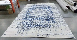 CREAM / NAVY 10' X 14' Cut on Rug Reduced Price 1172579521 MAD603D-10 - Picture 1 of 4