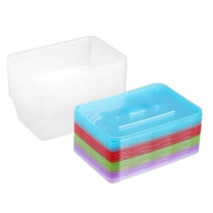 100 x Takeaway Food Containers Color Lids Reusable Meal Prep Lunch Box 750ML - Picture 1 of 8