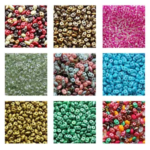 Matubo Superduo™ Pressed Beads Preciosa Ornela Glass 2.5x5mm Size 22.5g Tube - Bild 1 von 53
