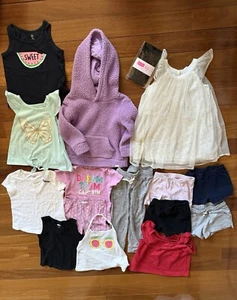 Girls 3T (16 Piece Bundle) - Dress, Hoodie, Shorts, Tights, Pjs, Tanks, & More - Picture 1 of 18