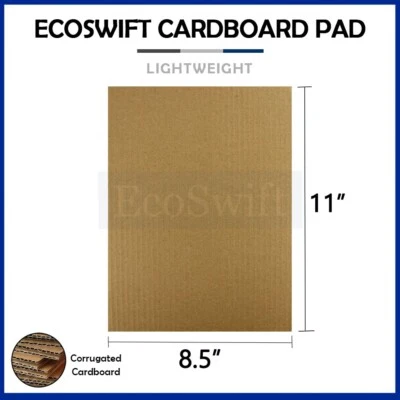 1 8.5x11 EcoSwift Corrugated Cardboard Pads Filler Inserts Sheet 1/8" Thick 8x11 - Image 1 of 4
