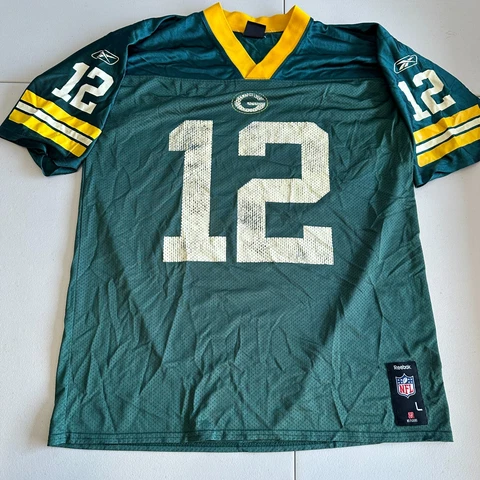 Reebok NFL Aaron Rodgers Jersey Green Bay Packers #12 Men's Size Large Cover