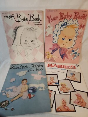 Knit & Crochet Star BABY Books Lot of 4 - #53 (1947), 72 (1950), 88 (1951), 148 - Image 1 of 4