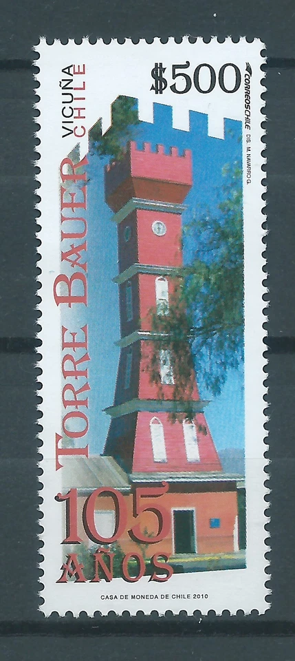 CHILE 2010 Vicuña BAUER TOWER ARCHITECTURE MNH  - Image 1 of 1