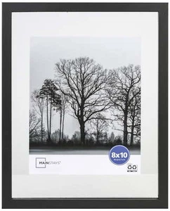 11x14 Float to 8x10 Linear Float Black Picture Frame - Picture 1 of 4