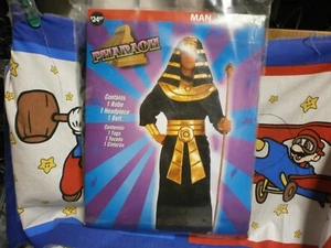 Para Hombre Egipto Faraón Disfraz Antiguo Emperador Egipcio Disfraz TOTALMENTE NUEVO TALLA XL - Imagen 1 de 2