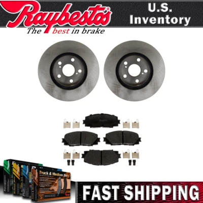 Kit de rotores de freno delanteros pastillas de freno de cerámica para Toyota Prius 2012-2015 enchufables Foto 1 de 4