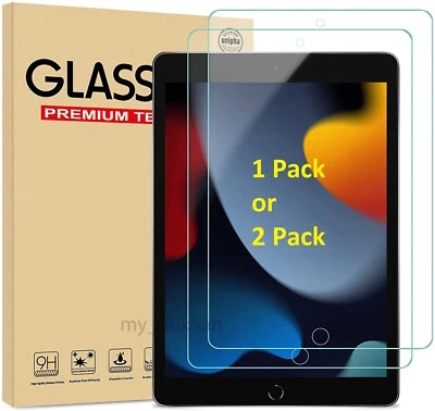 Screen Protector Tempered Glass For iPad 10.9/9/8/7/6/5 Air 5/4/3/2 Pro11 - Image 1 of 4