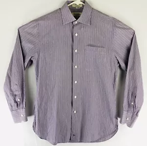 Camicia elegante uomo John W. Nordstrom taglia 15-33 bottoni righe maniche lunghe - Foto 1 di 7