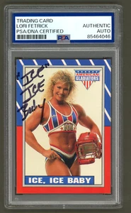 Lori "Ice" Fetrick Signed 1991 American Gladiators Card #74 (PSA) - Picture 1 of 2