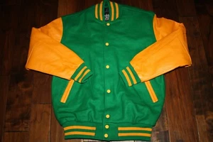 Vintage Stewart Strauss Letterman Varsity Jacket GREEN BAY PACKERS SIZE MED TALL - Picture 1 of 4