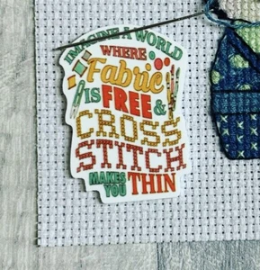 Cross Stitch Quote Needle Minder For Cross Stitch And Embroidery - Picture 1 of 1