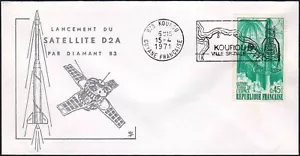 FRANCIA 1971-4-15 Diamant B lancio razzo Tournesol satellite, Kourou, copertura spaziale - Foto 1 di 1