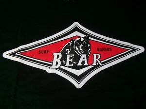 BEAR SURFBOARDS BIG & TALL SIZE 2XLT BLACK COLOR SILK SCREENED NEW - Picture 1 of 5