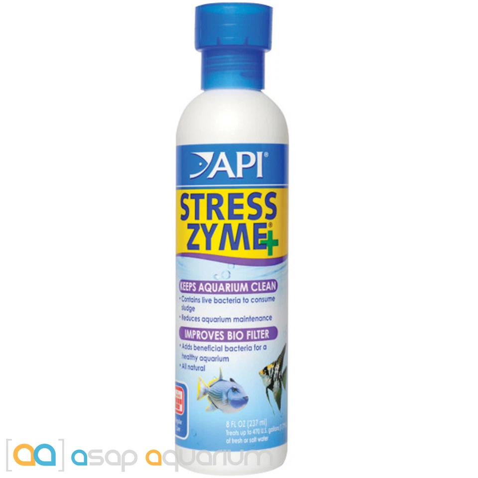 API Stress Zyme 8oz Aquarium Water Cleaner and Active Bio Filter Supporter - Image 1 of 1