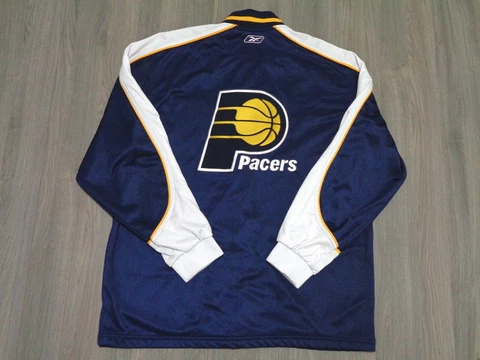 2004-05 INDIANA PACERS Reebok NBA Team Warm Up Shooting Snap Zip Jacket Men's L Cover