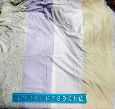 Wide Striped Blended Light weight Knit Piece of Fabric 3 yds X 56" - Image 1 of 4