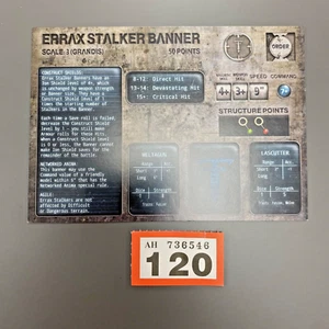 ERRAX STALKER BANNER DATASHEET DATA CARD LEGIONS IMPERIALIS EPIC - Picture 1 of 1