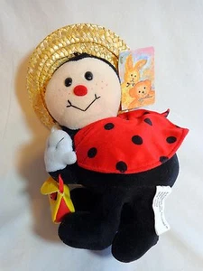 LADYBUG GIRL 9" Peluche con Cartera y Sombrero de Paja Flores Inc Globos 96049 - Imagen 1 de 10