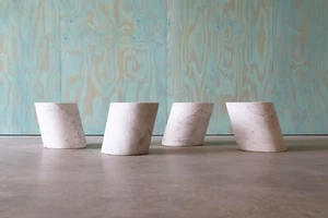 Rare Lucia Mercer for Knoll Solid Marble Stump Tables, c. 1982 (4 avail) - Picture 1 of 12