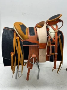 KingSaddle Mexikanischer Leder Pferdesattel / Silla De Montar Estilo Charro - Bild 1 von 4