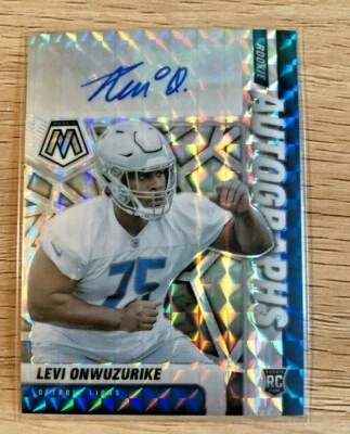 2021 Panini Mosaic Football RA-100 Levi Onwuzurike Auto Mosaic DET Lions  - Image 1 of 3