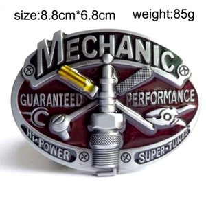 Hombre Mecánico Trabajador Hardware Herramientas Alta Potencia Super Afinado Aleación de Zinc Hebilla de Cinturón - Imagen 1 de 12