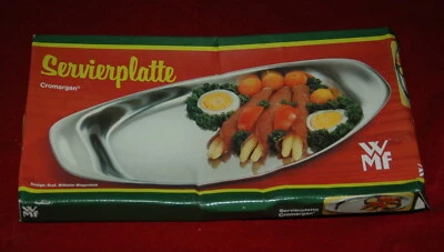 WMF Cromargan Servierplatte in OVP - Prof. WilhelmWagenfeld 1960s Design  - Bild 1 von 4