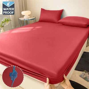 Mattress Cover Fitted Bed Sheet With Elastic Band Anti-slip Adjustable Protector - Picture 1 of 32